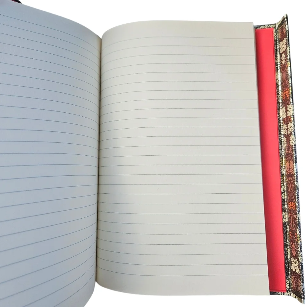 NWT - William Morris Foiled Black and White Notebook Journal